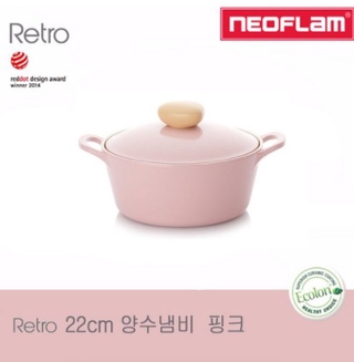 ★Daltty★ [NeoFlam] Neoflam Retro Pink Pot & Pan & Wok (2)