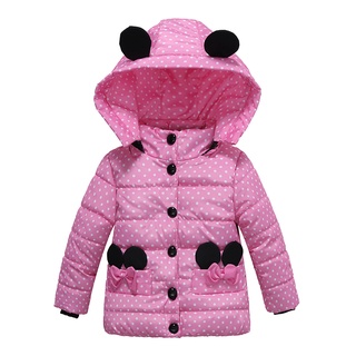 Girls Winter Coat Children Fashion Hooded Warm Coat Cotton Printed Thick Warm Kids Jacket Brand Girl