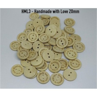 10pcs/set 20 mm HML3 - Handmade with Love Buttons 10 pcs/set
