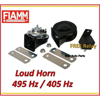 FIAMM AM80SX 2T Electromagnetic Snail Horn Loud Horn FREE RELAY 495Hz / 405 Hz