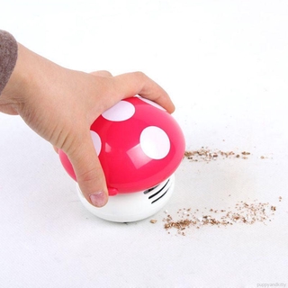 1PCS Mini Desktop Mushroom Vacuum Cleaner Household Small Frog Owl Puppy Cleaning Machine (1)