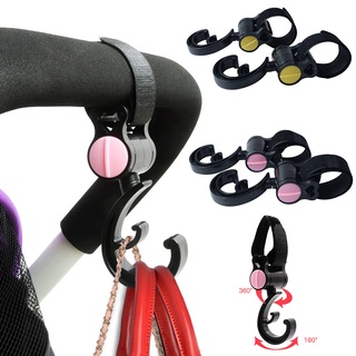 2Pcs Baby Stroller Accessories Baby Hanger Baby Bag Stroller Hooks Velcro Pram Rotate 360 Degree