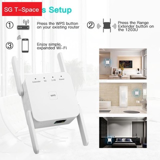 ๑✣5Ghz WiFi Repeater 1200Mbps Router Wireless Wifi Extender 2.4G&5GHz Wi-Fi Long Range Amplifier Sig (2)