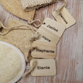 LASER ENGRAVED PERSONALIZED Wooden Pendant Tags (Sold per Piece)