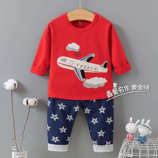 Baby & Kids Dinosaur Super Cotton long sleeve Korean Fashion Pajama Terno For Boys Set (1)