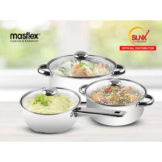 MASFLEX RG-937 6PC STAINLESS STEEL INDUCTION COOKWARE SET
