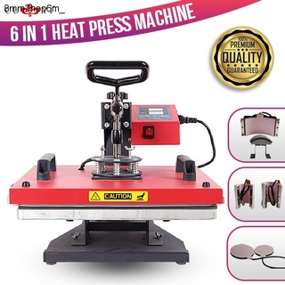 CUYI 6in1 Combo Heat Press Machine (flatbed / cap press / plate press / mug press in 1 machine)