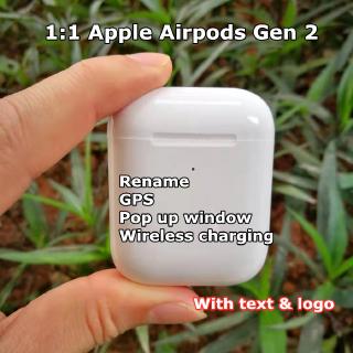 For Apple Airpods Gen 2 Rename / GPS Location / Call Siri / Pop Up Window / Wireless Charging / Touch Control Wireless Earphone Bluetooth Earbuds