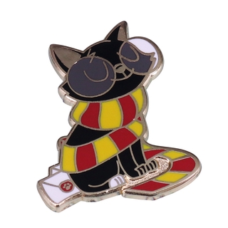 Adorable Potter as a Cat Gold Enamel Pin witch cat brooch kids gift