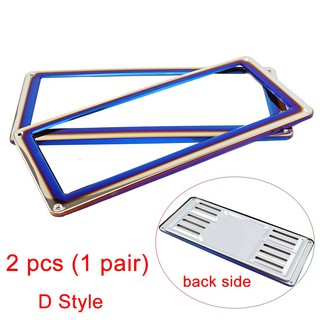 【READY Stock】✉❈Car License Plate Number Plate Holder Cover Frame Stainless Steel 2pcs/set for Front