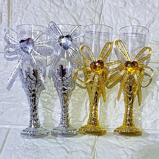 [ACC]12PCS Mini Silver/Gold Wine Glass Style Wedding ,Debut Souvenir Giveaway