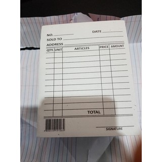 Receipt Resibo With Duplicate 50 x 2 PAGES