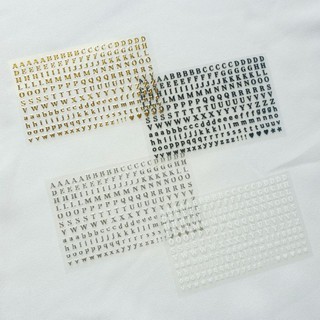 Sticker Alphabet Numbers Gold Stickers Letters Numbers Silver Nail Art Resin Korean Import (Ver. F)