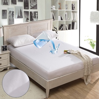 ✐♂℡[Ready Ship]Classic Thin Waterproof Mattress Cover Hotel Home Fitted Sheet Hypoallergenic Bed Cover