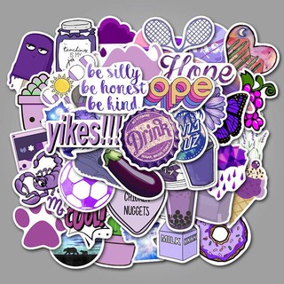 Magic~50PCS Cartoon Purple Series Waterproof Sticker