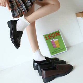❁₪British wind small black leather shoes for women''s joker han edition of JK harajuku girls boom s (1)