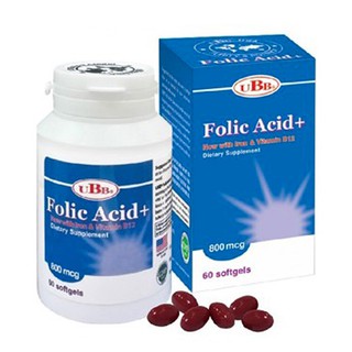 Folic Acid + UBB - Folic Acid supplement essential for pregnant women (100 capsules) 1IvN