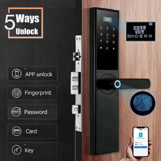 Smart Security Electronic Smart Door Lock Password Card+Fingerprint 5 Way Door Smart Electronic Lock