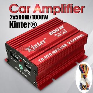 Ready Stock 12V 2-CH 500W Mini Hi-Fi Stereo Audio Amplifier Amp Subwoofer For Car Motorcycle