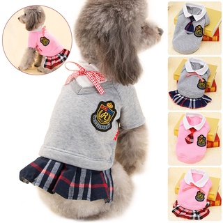 Campus Style Couple Pet Dog Clothes Small and Medium-sized Dog Pet Clothes Puppy Shirt Dog Cat Clothes