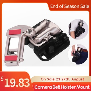 Camera Belt Holster Mount Waist Clip Holder Hanger 1/4 Inch Screw Quick Release Plate for Canon Niko
