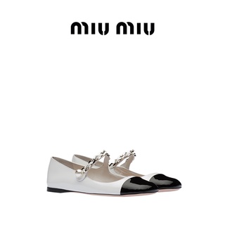 Miu Miu Miu Miu Women's Patent Leather Mary Jane Ballet Flats