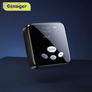【Ready stock】 Essager Bluetooth Transmitter Receiver 3.5mm Jack Bluetooth 5.0 Aux Audio Wireless Ada