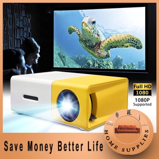 【Better Life】Mini Projector 480x272 Pixels Supports 1080P HDMI USB Audio Portable Home Media Video