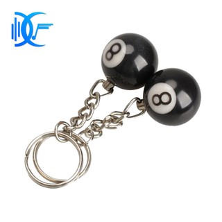 ⚓⚓2x billiard ball key chain key ring happy No. 8