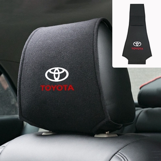 Black Car Seat Headrest Protector Covers Car Emblem Anti-dirty Seat Cotton Pillow Interior Supplies for Toyota Corolla Yaris Rav4 Avensis Auris Camry C-hr 86 Prius Emblem