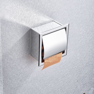 Matte Black Toilet Paper Holder Stainless Steel Wall Mounted Chrome Bathroom Roll Tissue Paper Rack