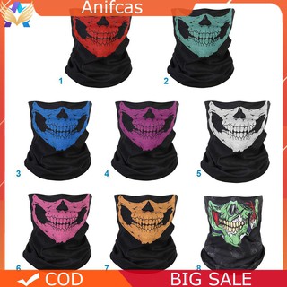 COD Bicycle Cycling Ski Skull Half Face Mask Ghost Scarf Multi Use Neck Warmer
