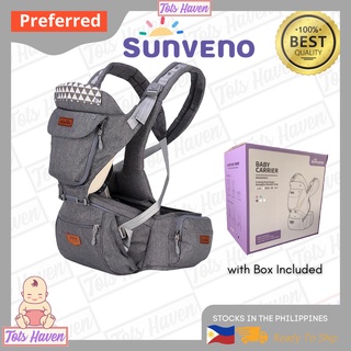 Sunveno Baby Carrier Breathable Foldable with detachable Hip Seat , 3 in 1 carrier with head cover