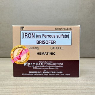 IRON (as Ferrous Sulfate) BRISOFER 100 Capsules