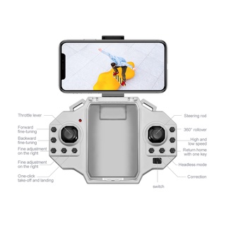 Tongjia (free storage bag) KY910 drone with camera, remote control four-axis drone, with 4k high-definition camera, suitable for beginners, WiFi FPV real-time video, altitude hold, gravity sensor, one-button take-off/landing, 3D roll , Gesture photo/video (6)