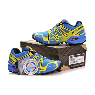 Unisex Salomon Speed Cross 3 CS Running Shoes Blue & Yellow