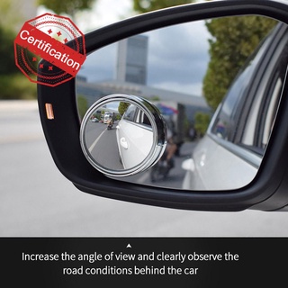 Car Rearview Mirror Small Round Mirror 360-Degree Rotating Blind Mirror Rearview Field Reverse T7W1