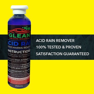 ▩﹍☽ORIGINAL Glean Acid Rain Remover Glass Watermark Protection w/ FREE Microfiber Cloth for Cars 250
