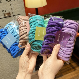 50 PCS / Korean Plain Candy color Hair Bands colorful Hairband Rubber Hair Rope | 发圈发绳 Durable High Elastic