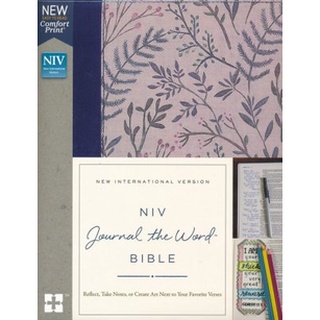 NIV COMFORT PRINT JOURNAL THE WORD BIBLE, CLOTH OVER BOARD, PINK FLORAL