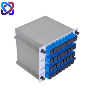 【Ready Stock】▽❂☍1* 32 SC UPC Optical Fiber Splitter Cassette Box Plug-in Type Optical Splitter (1)