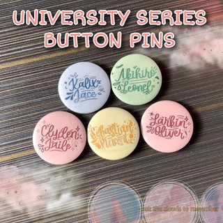 &M Gwy 4reuminct (Wattpad) University Series Boys Button Pins