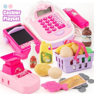 Wonder☀Supermarket Cashier Playset Register Toy Xmas Gift Set Child (2)