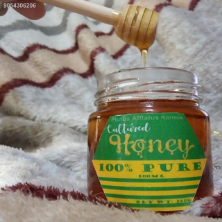GEDRF10.12✷120ml Pure Honey Cultured or Wild WITH HONEY DIPPER