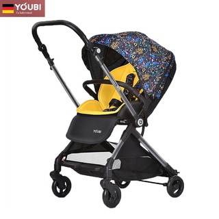 YOUBI Lightweight Two Way Stroller Compact Foldable Travel Baby Conversable Pushchair W/ 5- Point Sa