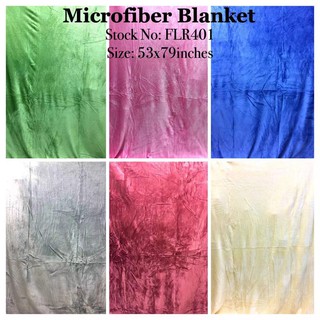 Plain Microfiber Blanket - 53x79 inches (flr401)