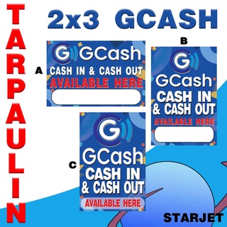 GCASH CASH IN/OUT 2X3 TARPAULIN