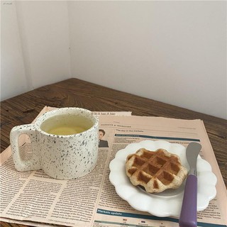 【24h delivery】S&T Retro splash ink dot mug coffee milk cup niche minimalist ceramic (2)