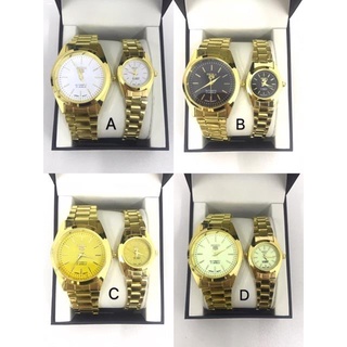 Watches❣✔✆[MAii] Seiko gold silver metal couple watches watch