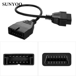 sunyoo GM 12 Pin OBD1 To 16 Pin OBD 2 Scanner Adaptor For Diagnostic Diagnosis Tool Novel